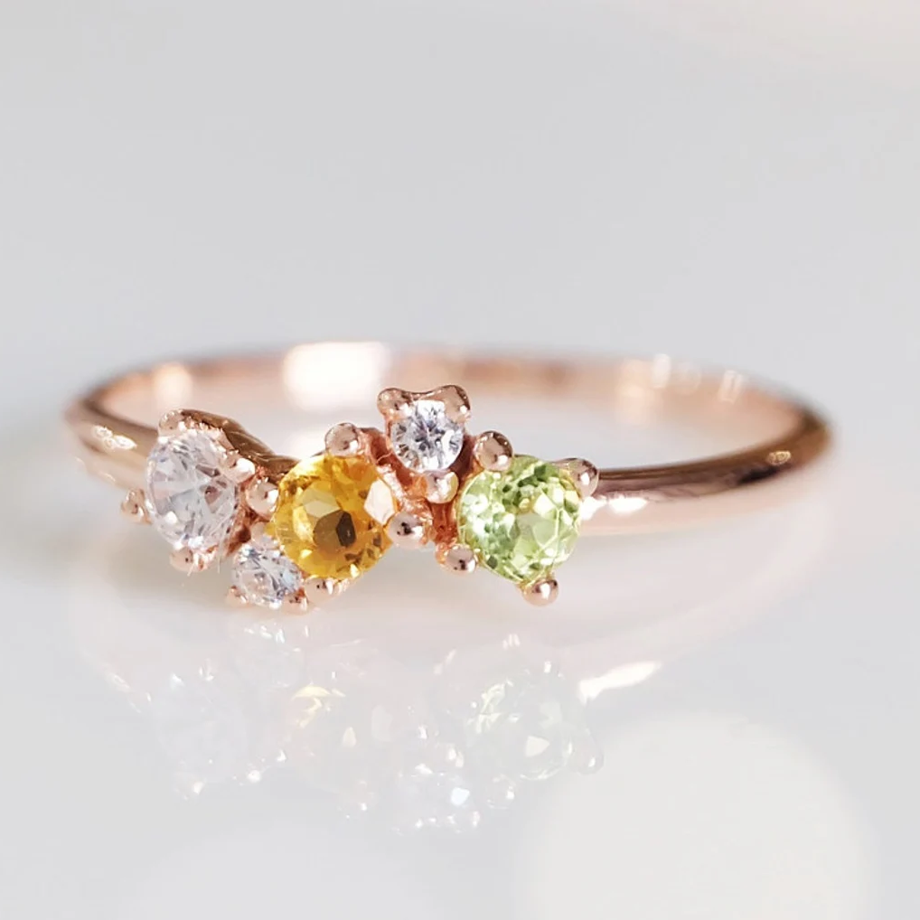 Triple Birthstone Ring Duri