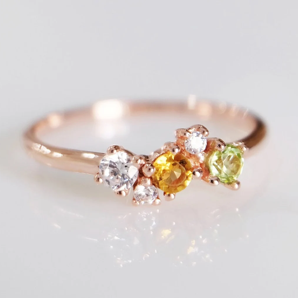 Triple Birthstone Ring Duri