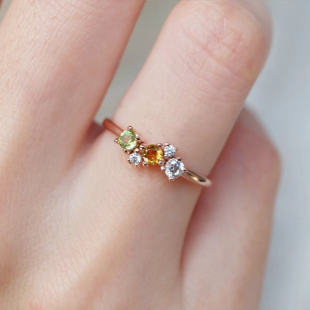 Triple Birthstone Ring Duri