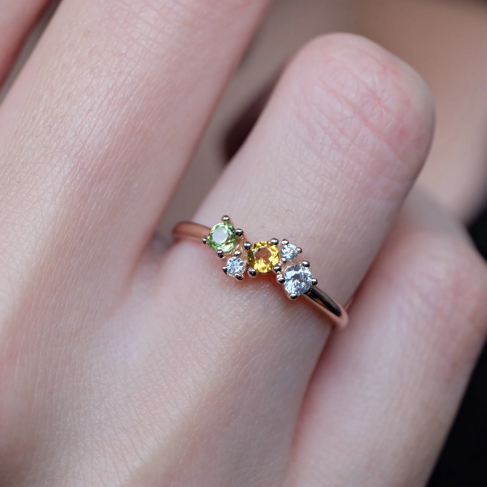 Triple Birthstone Ring Duri