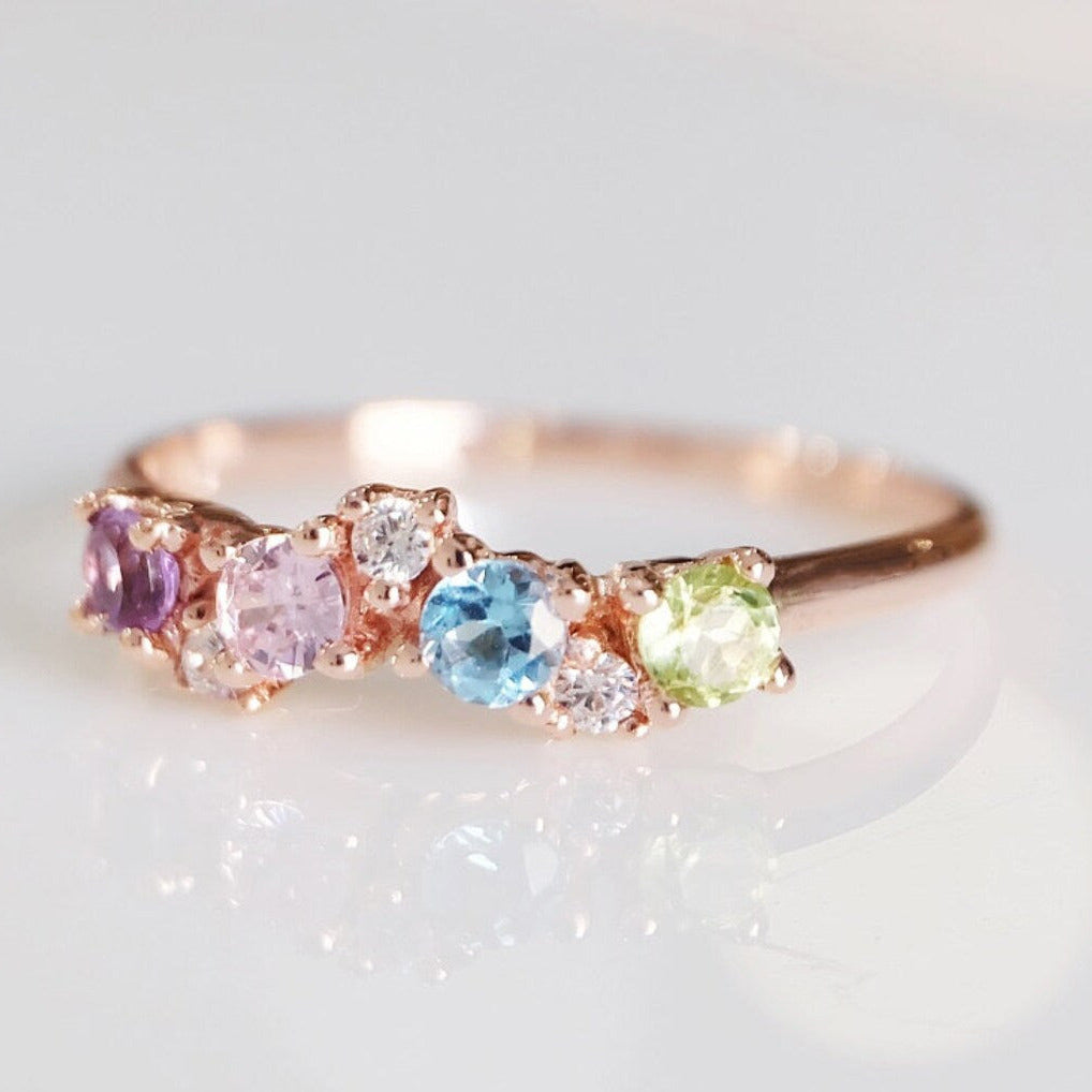 Quadruple Birthstone Ring Duri