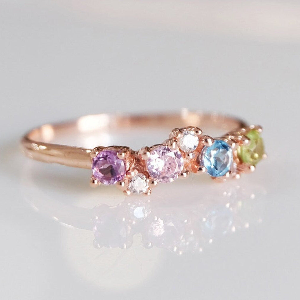 Quadruple Birthstone Ring Duri