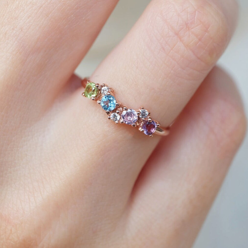 Quadruple Birthstone Ring Duri
