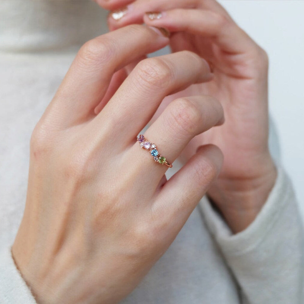 Quadruple Birthstone Ring Duri