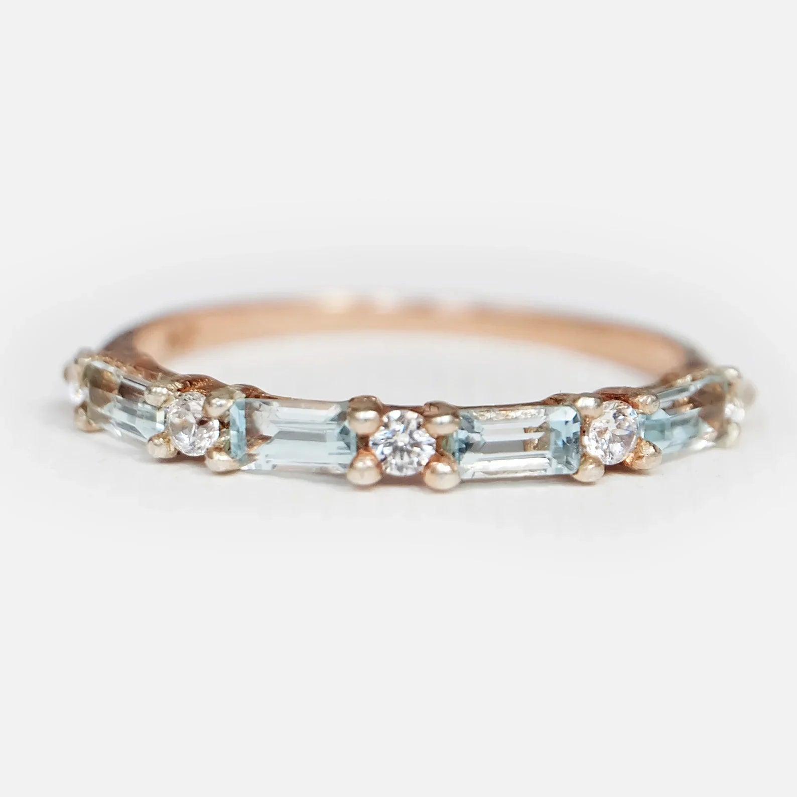 Aquamarine Diamond Ring Eva - SOVATS