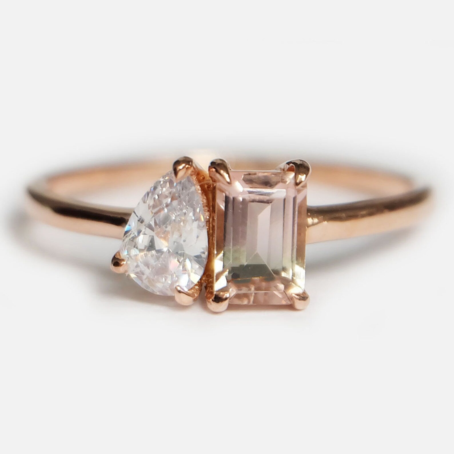 Toi et Moi Morganite Ring Marian