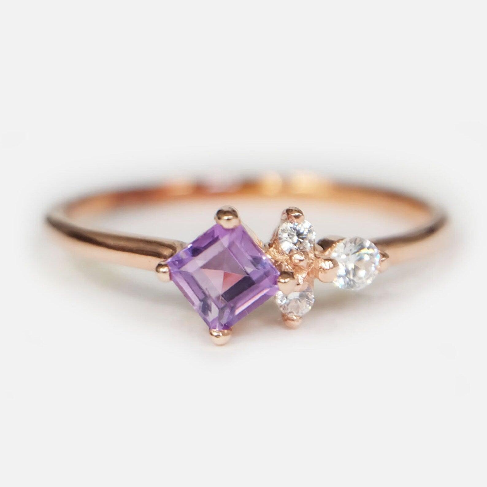 Amethyst Cluster Ring Irelia - SOVATS