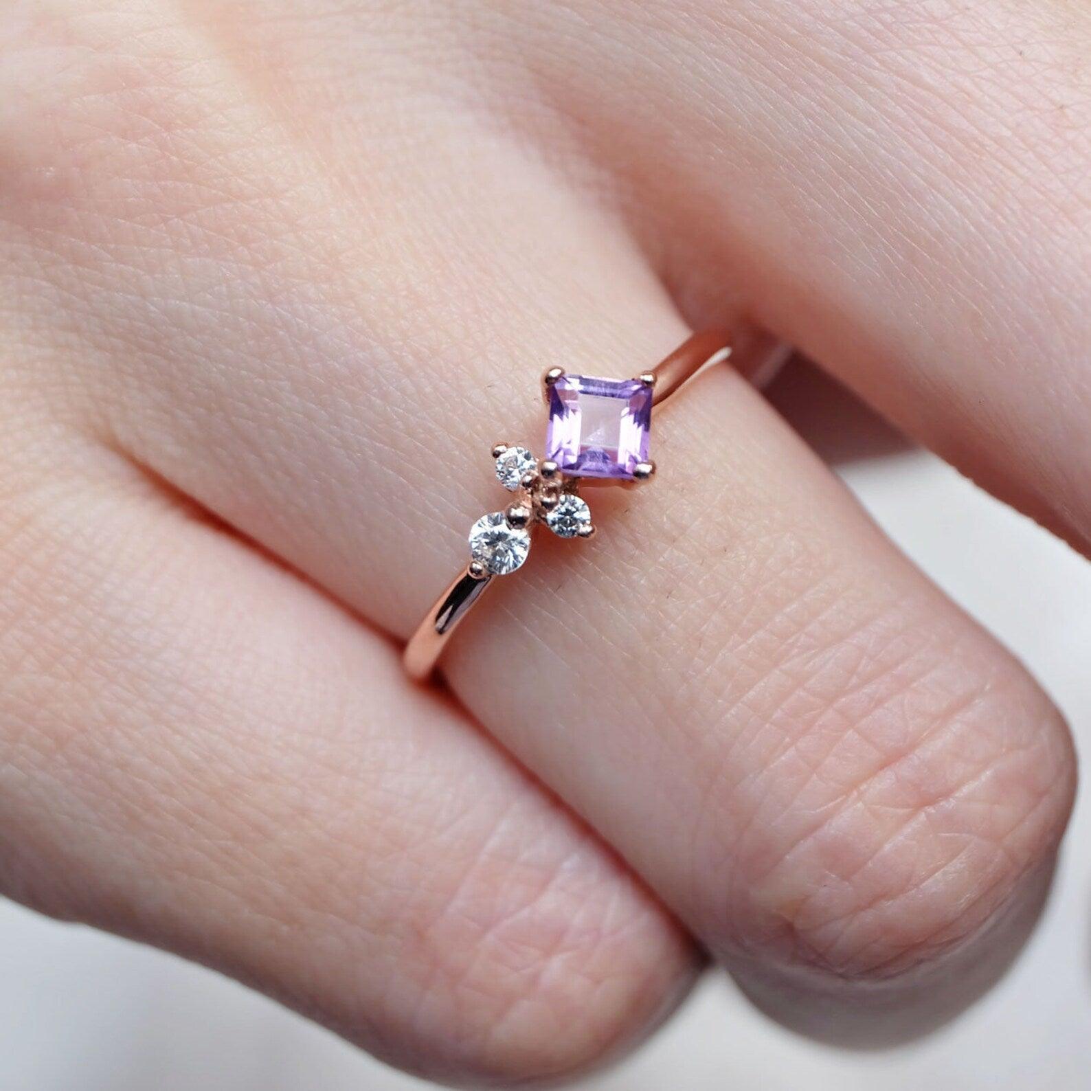 Amethyst Cluster Ring Irelia - SOVATS