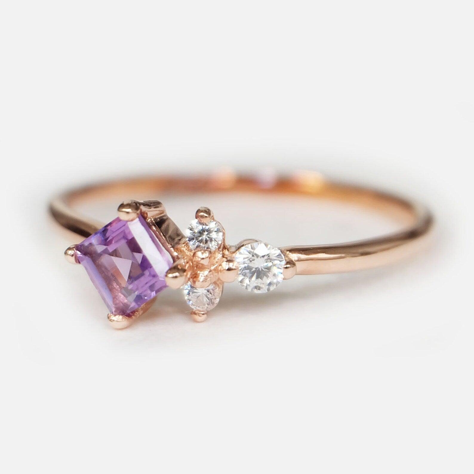 Amethyst Cluster Ring Irelia - SOVATS