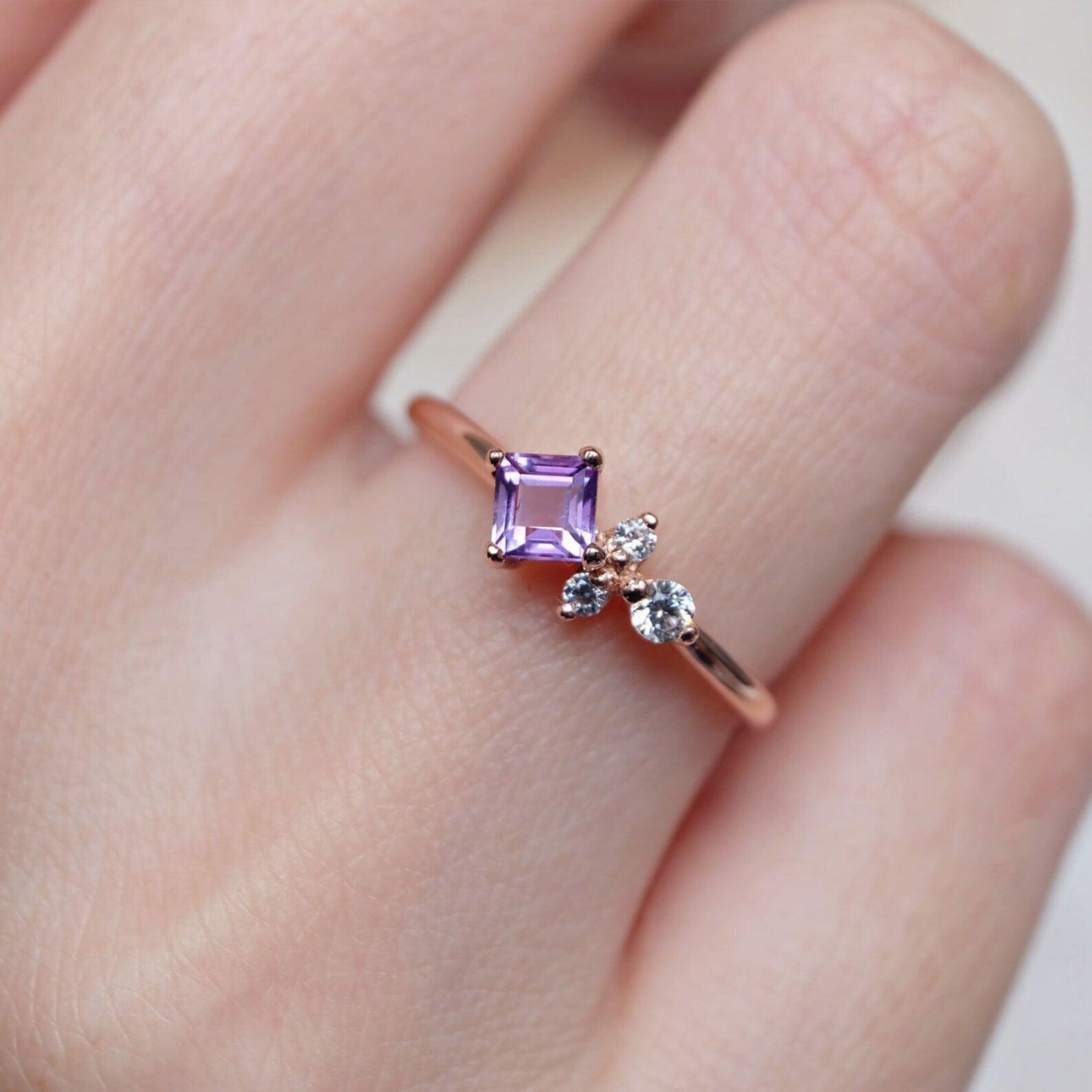 Amethyst Cluster Ring Irelia - SOVATS