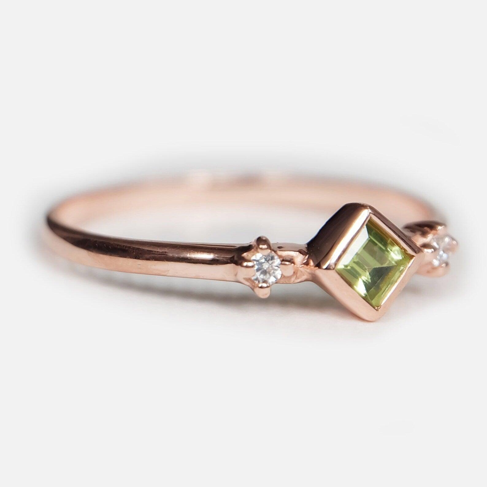Peridot Diamond Ring Asha - SOVATS