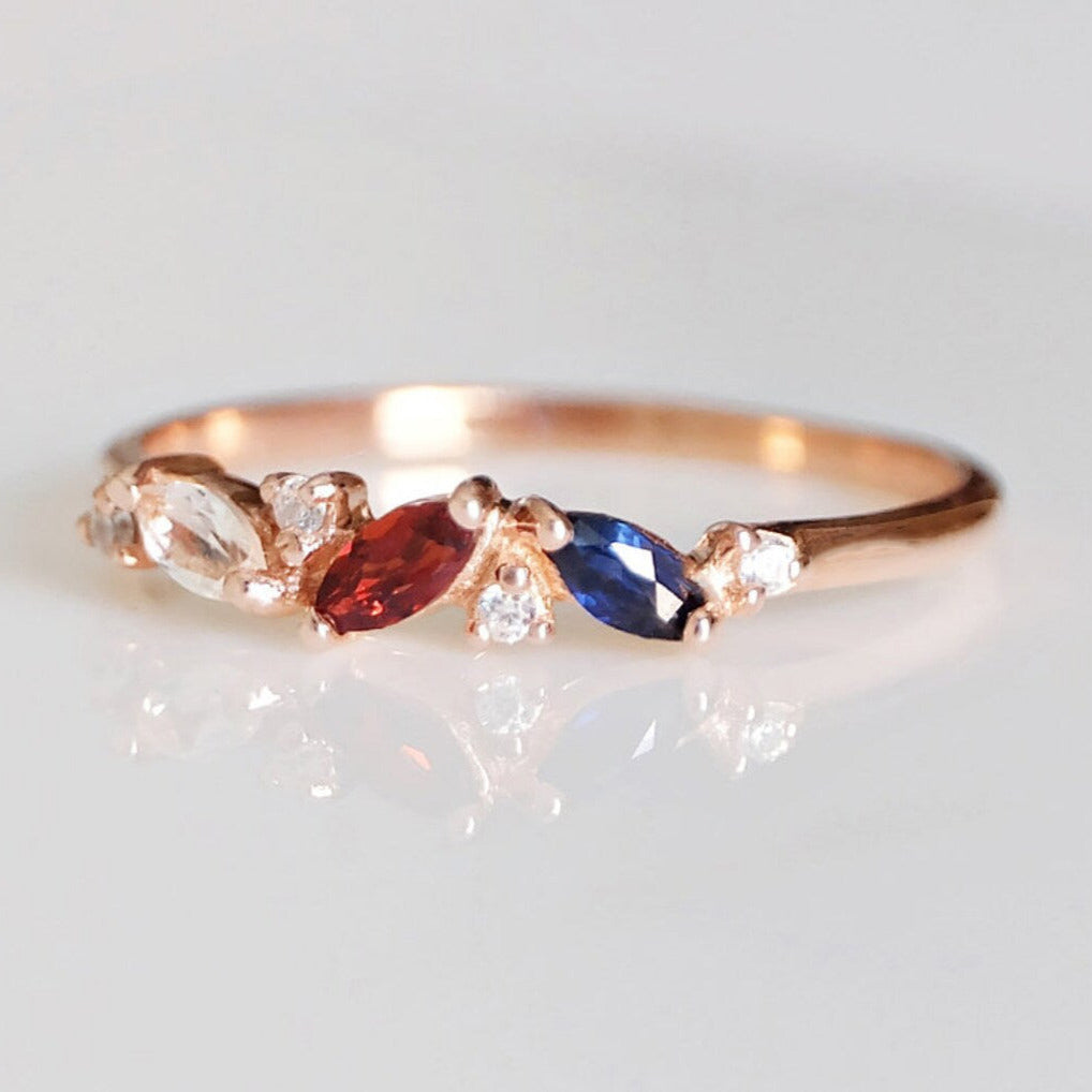 Triple Birthstone Ring Bena