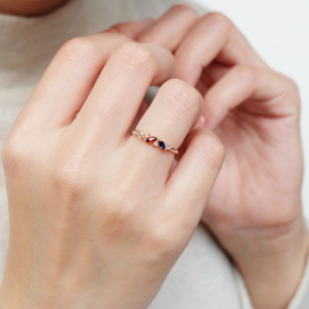 Triple Birthstone Ring Bena