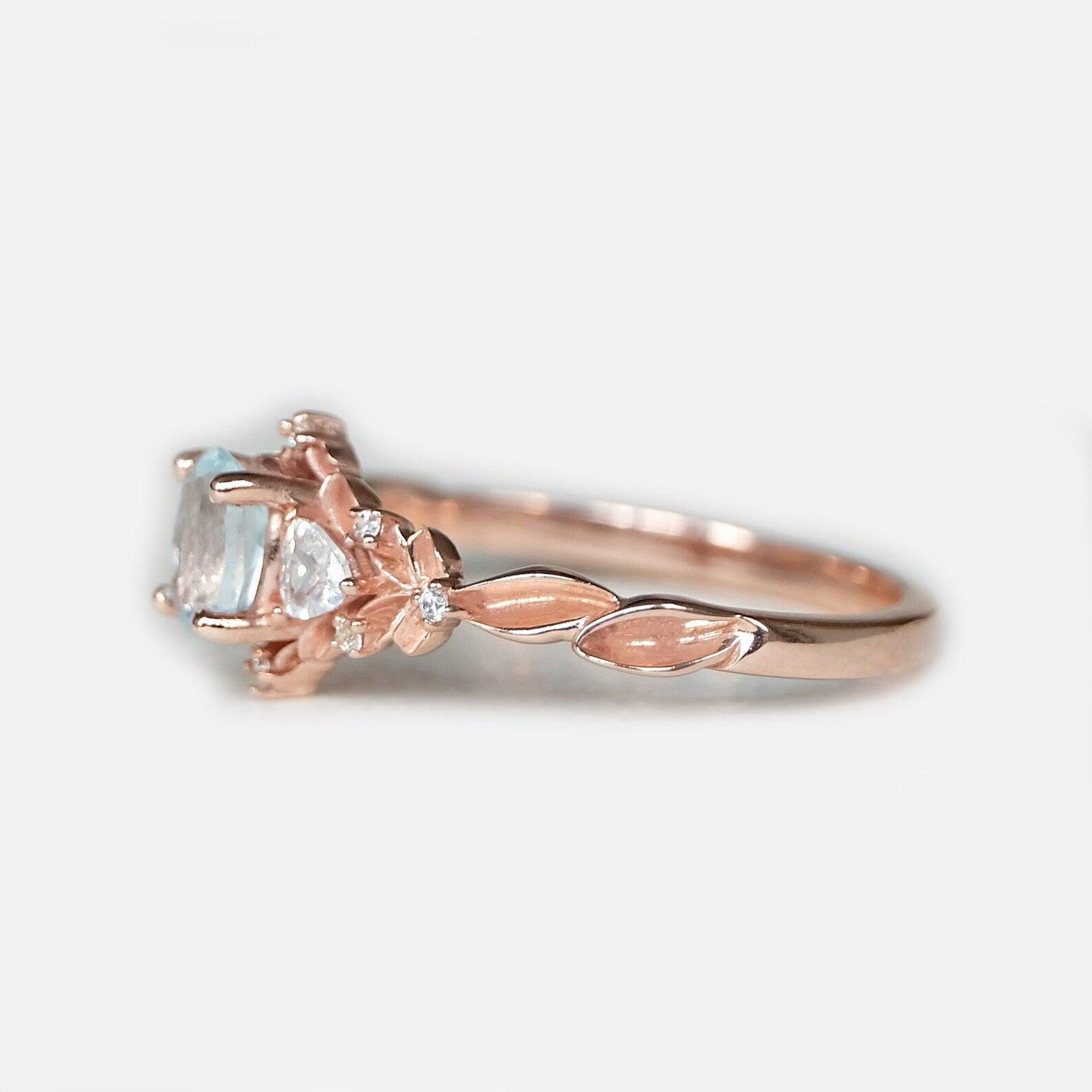 Aquamarine Engagement Ring Kiran - SOVATS