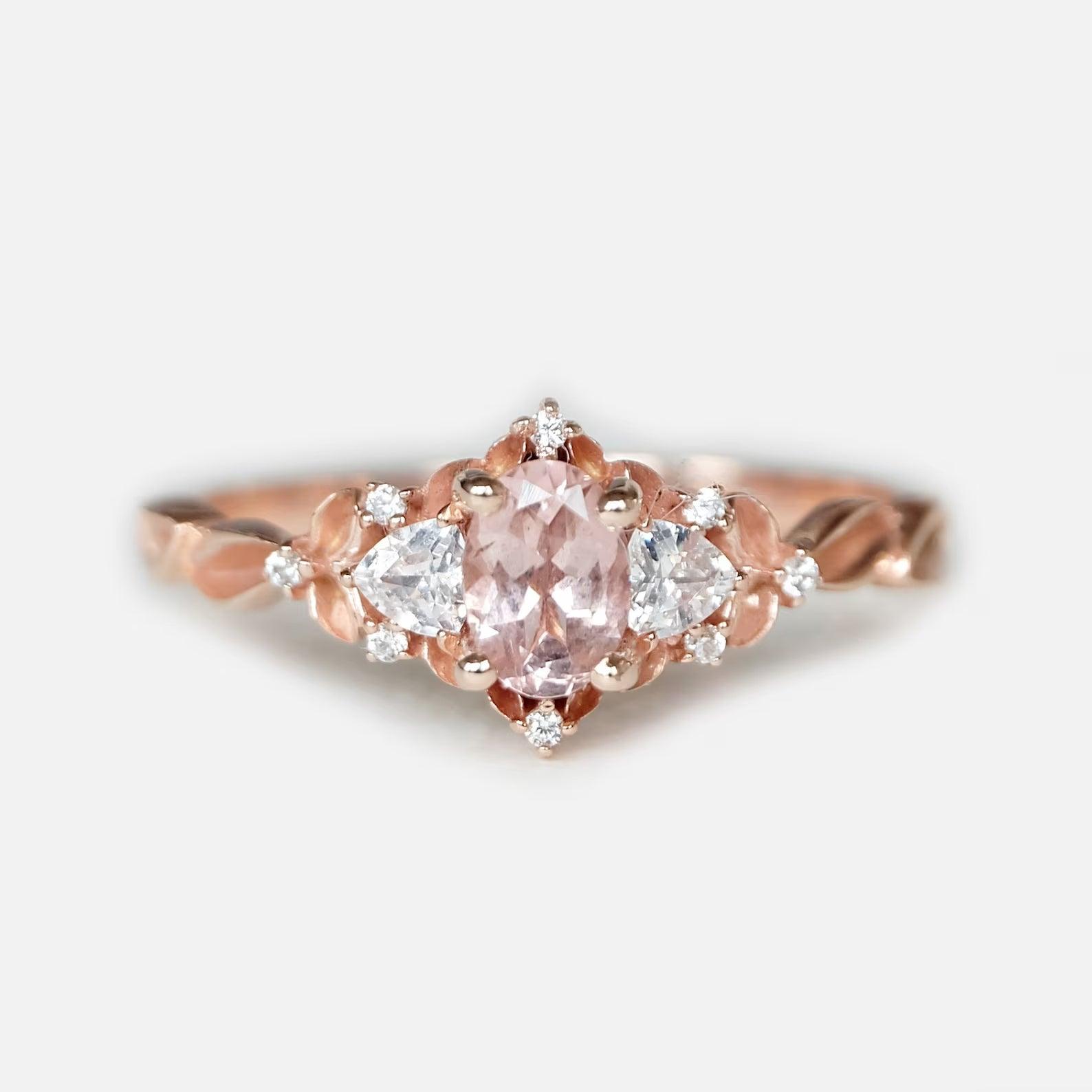 Morganite Engagement Ring Kiran - SOVATS