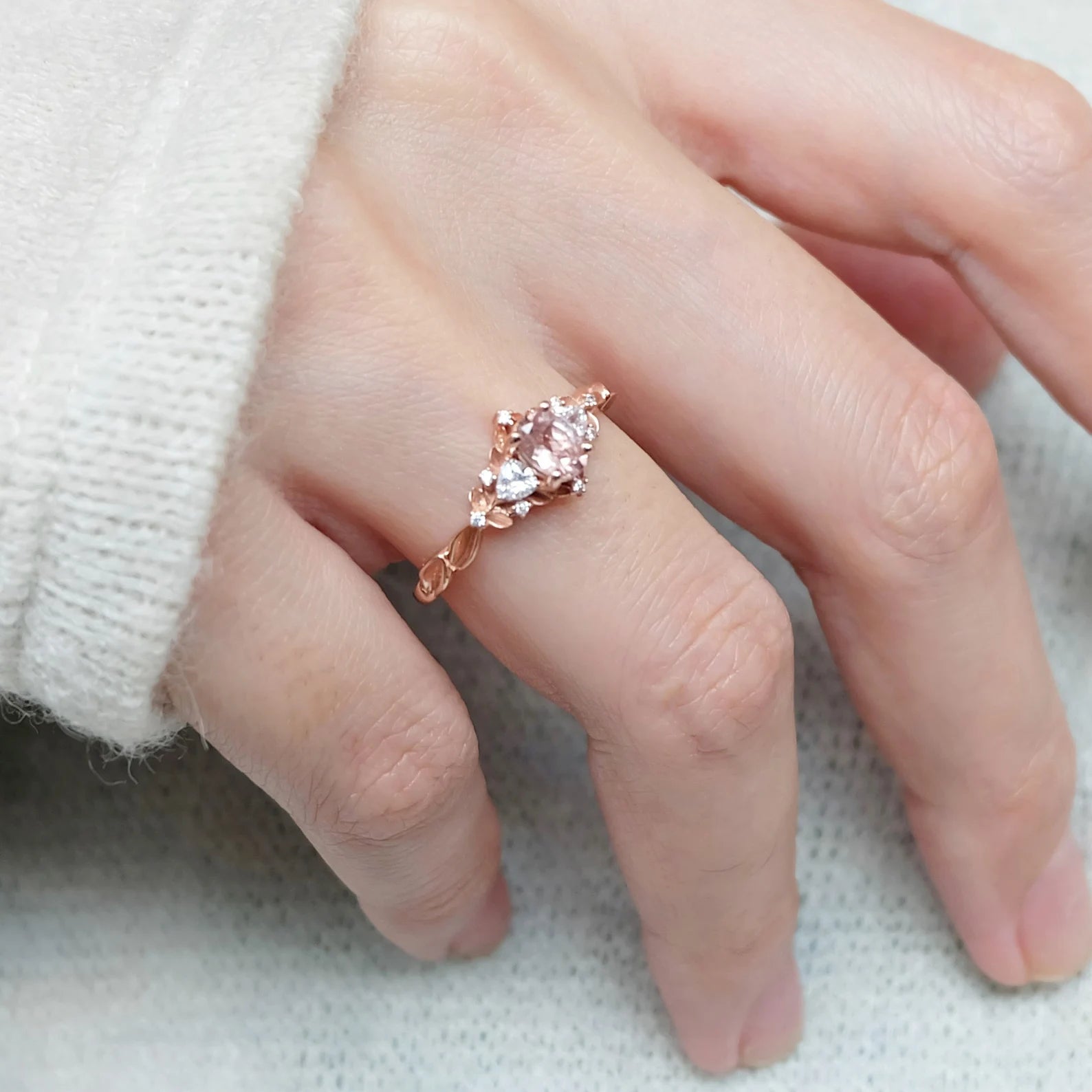 Morganite Engagement Ring Kiran - SOVATS