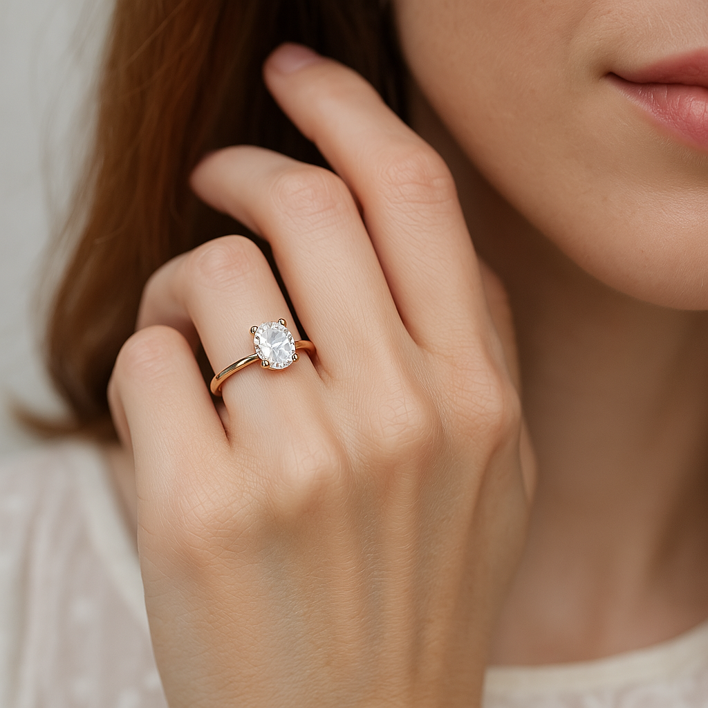 Moissanite Engagement Ring Yunon