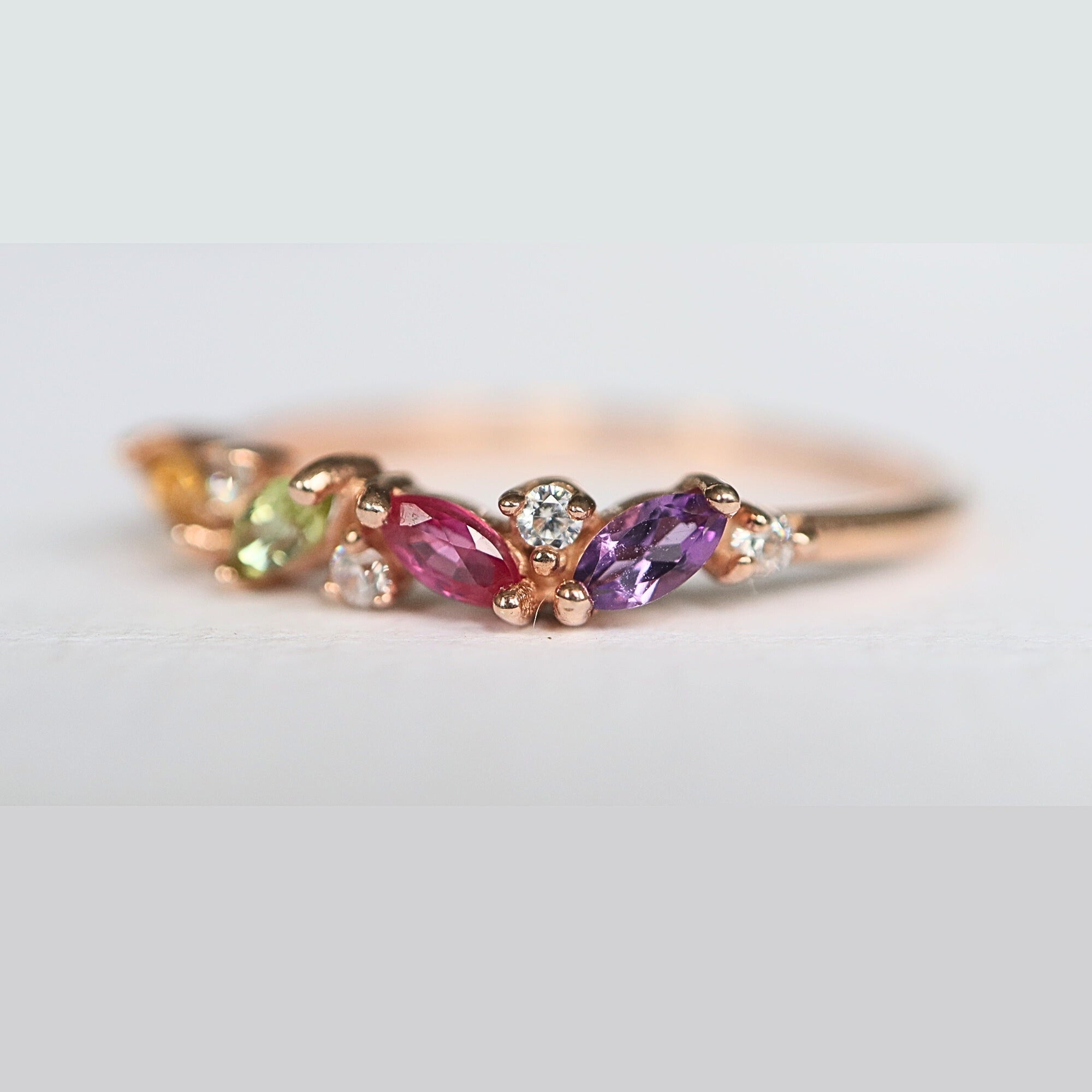 Quadruple Birthstone Ring Bena