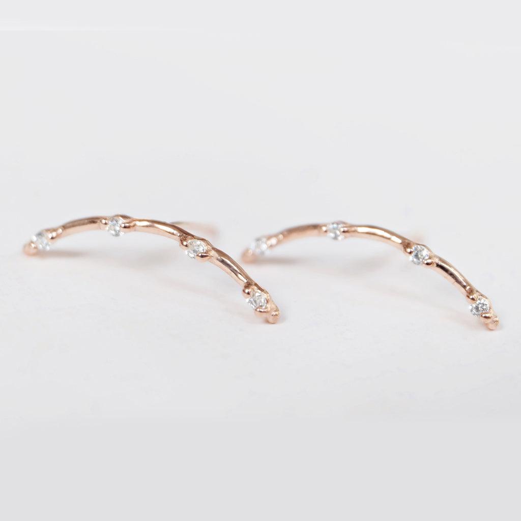 Diamond Stud Earrings Anandi - SOVATS