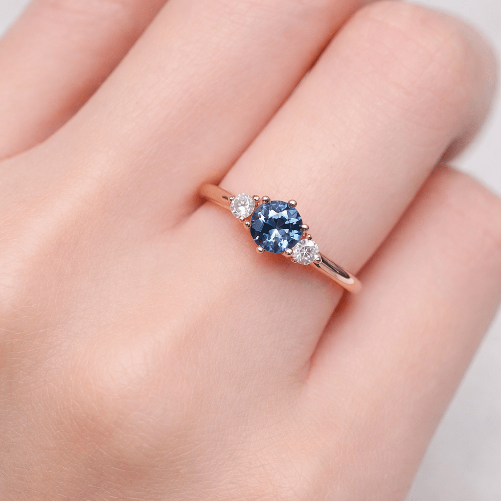 Alexandrite Diamond Engagement Gold Ring Arcano - SOVATS