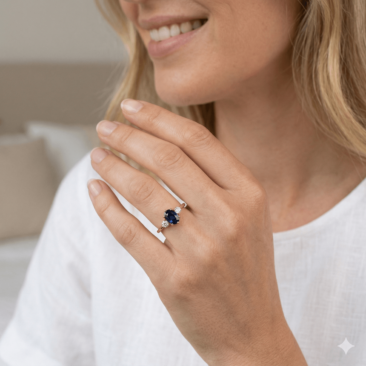 Alexandrite Diamond Engagement Gold Ring Elan - SOVATS