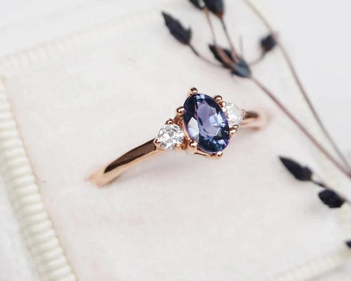 Alexandrite Engagement Ring Elan - SOVATS