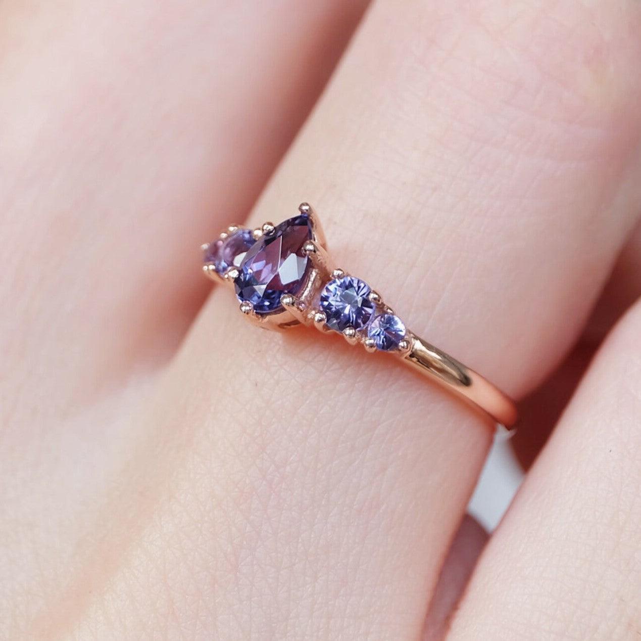 Alexandrite Engagement Ring Saluzzo - SOVATS