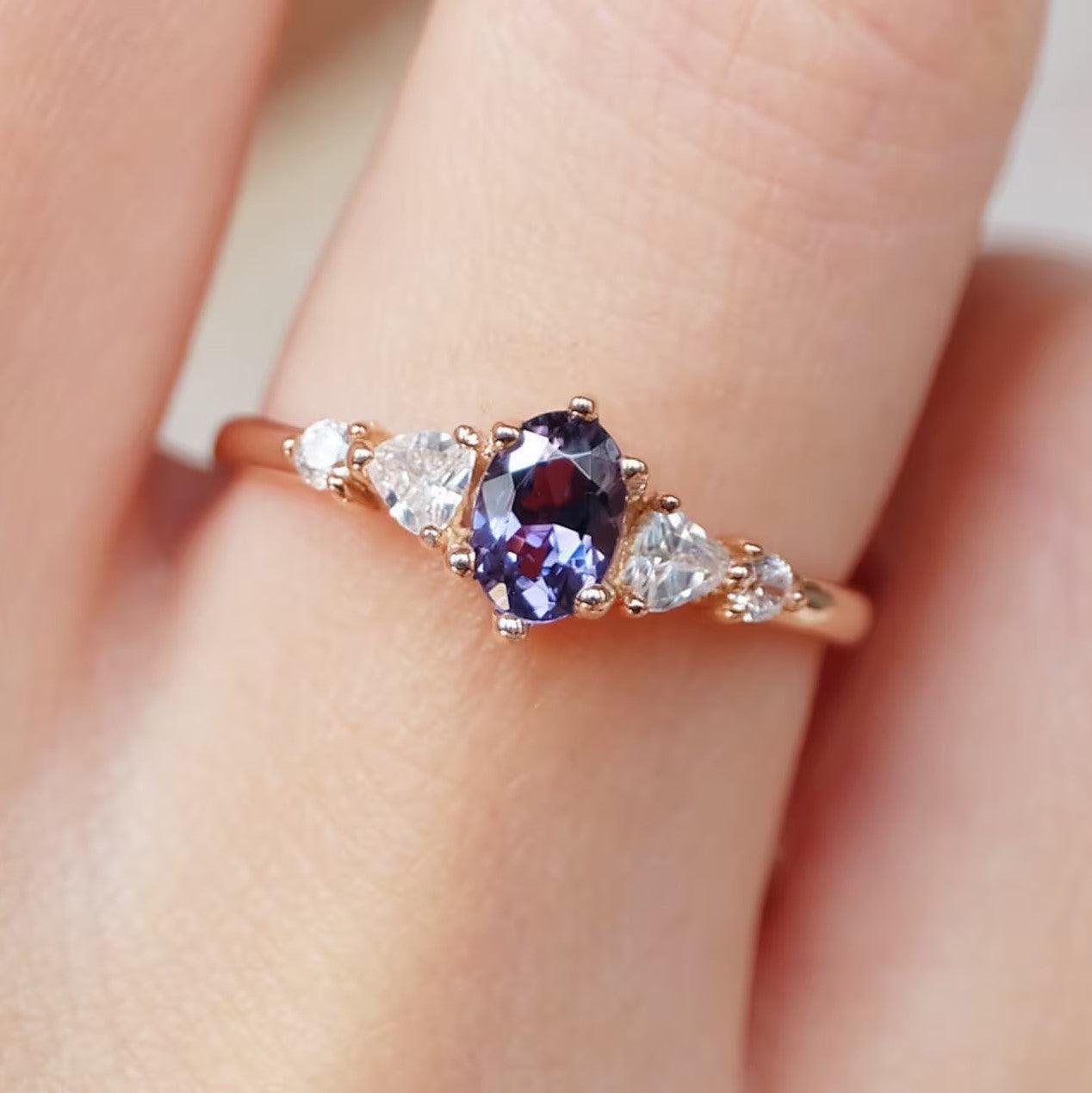 Alexandrite Engagement Ring Tessa - SOVATS