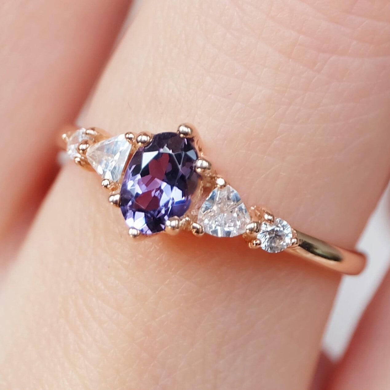 Alexandrite Engagement Ring Tessa - SOVATS