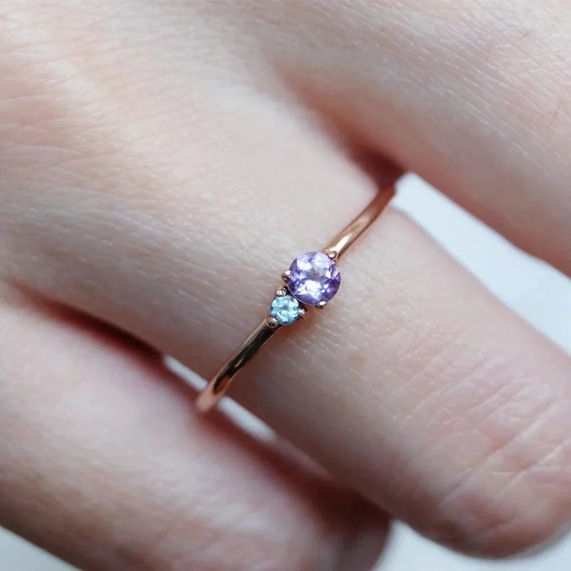 Amethyst Aquamarine Ring Twila - SOVATS