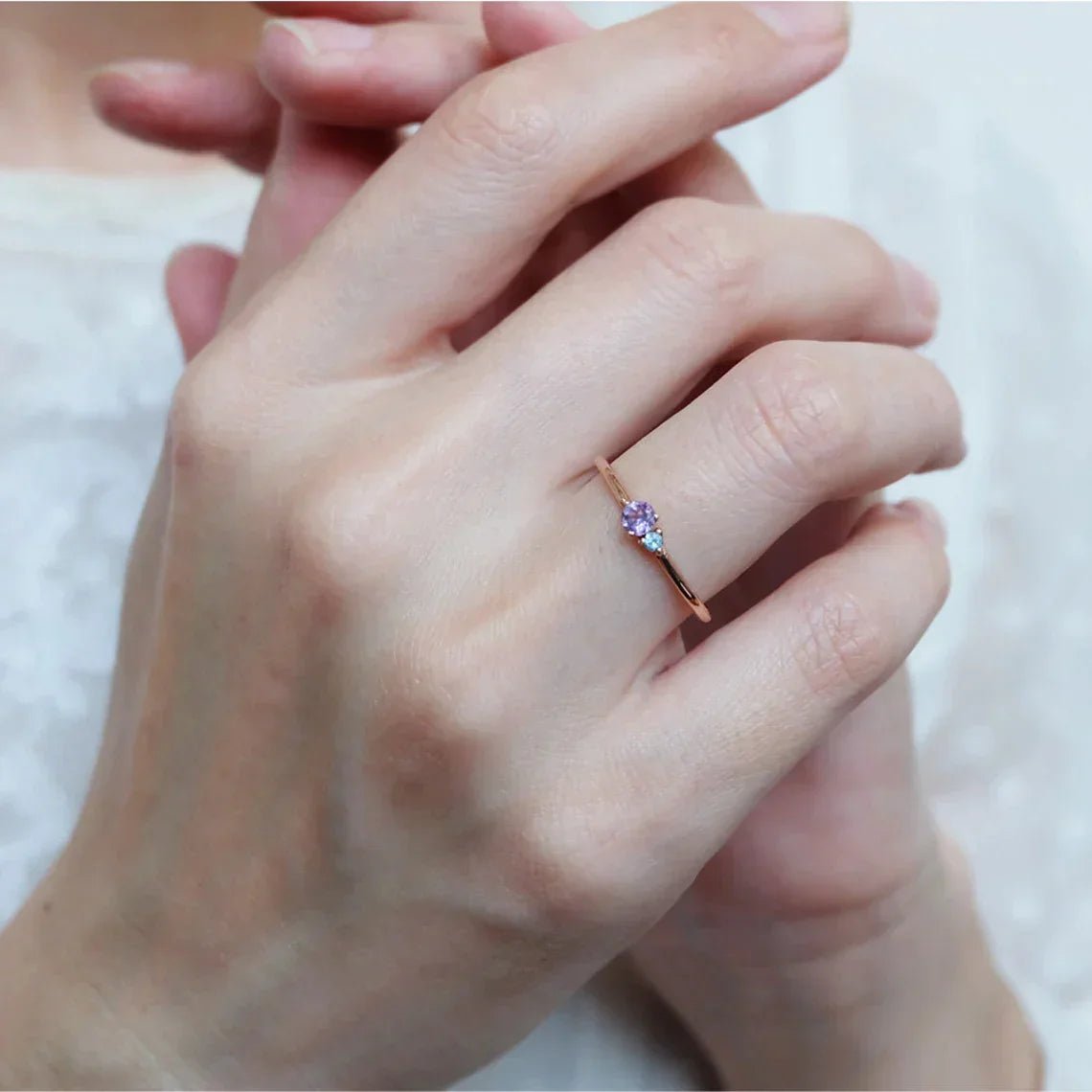 Amethyst Aquamarine Ring Twila - SOVATS