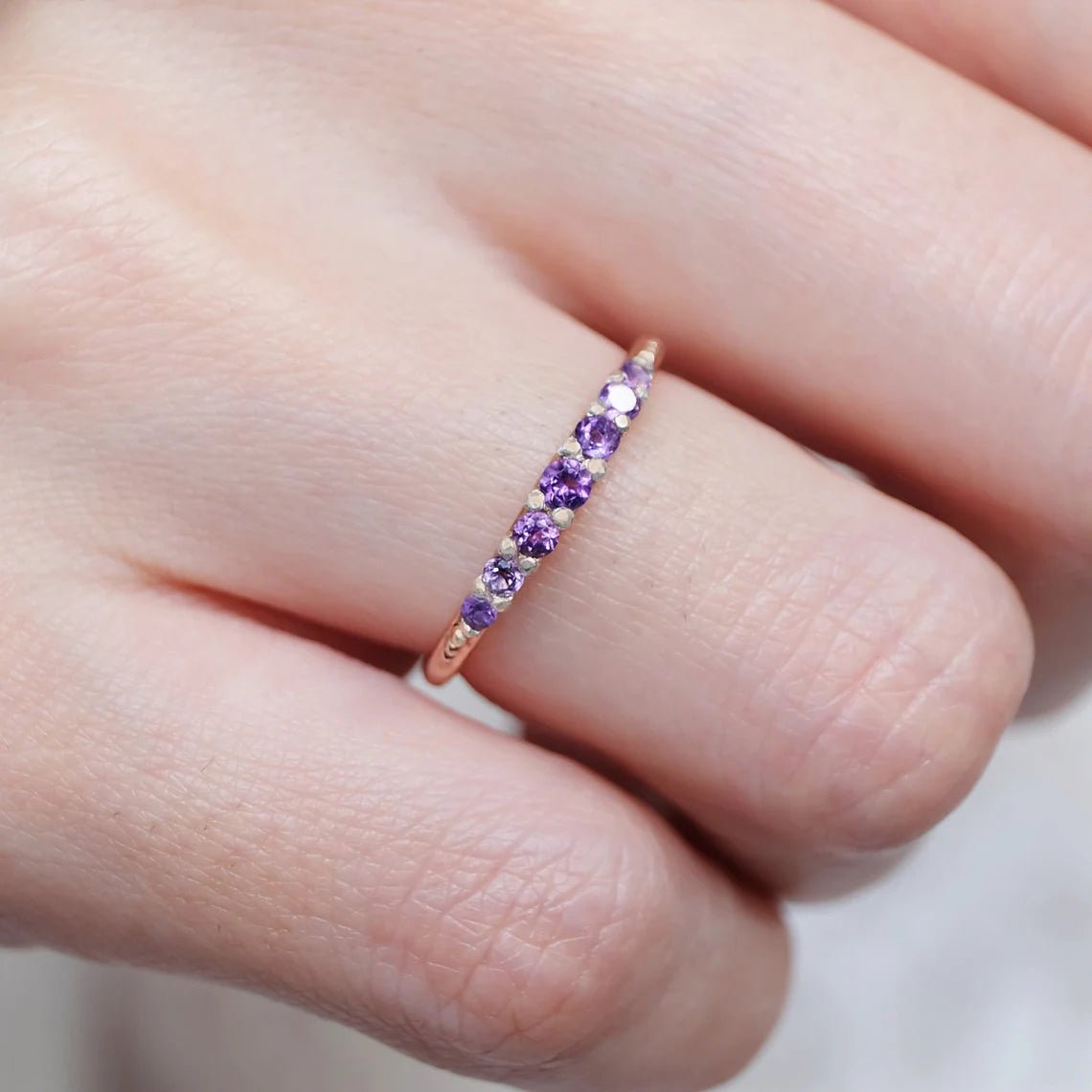 Amethyst Band Ring Arias - SOVATS