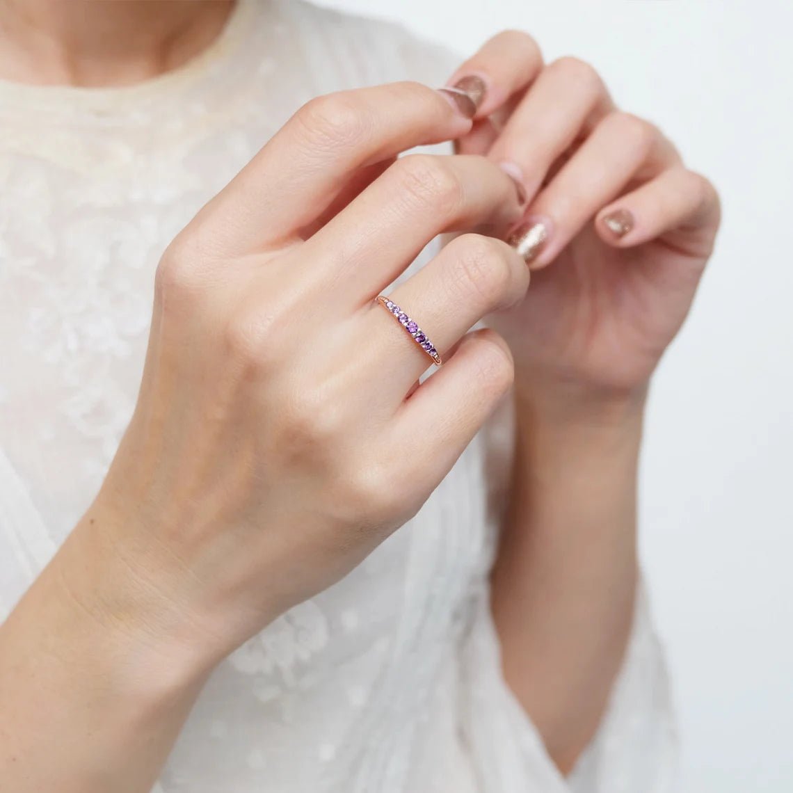 Amethyst Band Ring Arias - SOVATS