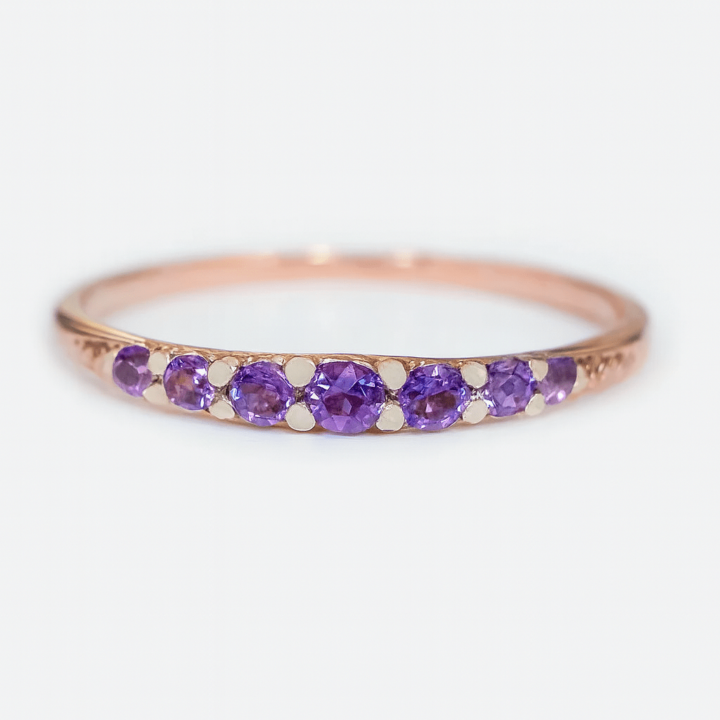 Amethyst Band Ring Arias - SOVATS