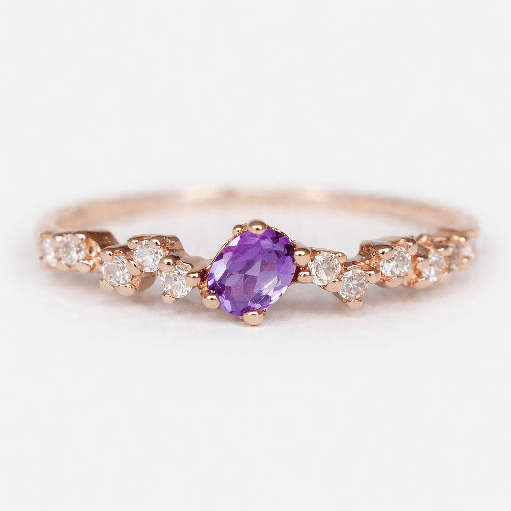 Amethyst Diamond Ring Agnes - SOVATS