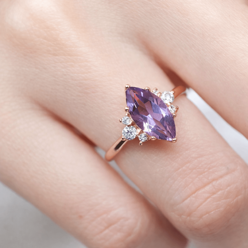 Amethyst Diamond Ring Ayda - SOVATS