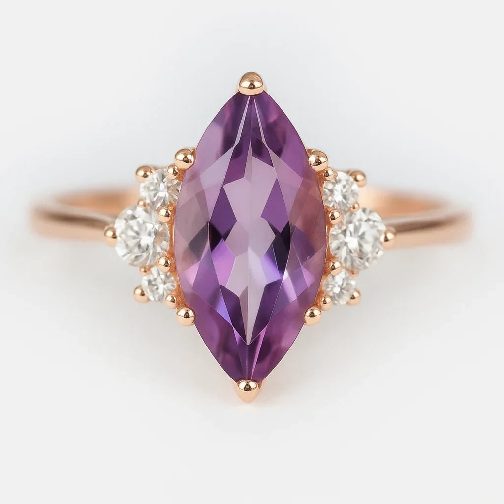 Amethyst Diamond Ring Ayda - SOVATS