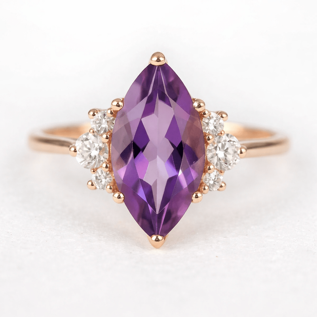 Amethyst Diamond Ring Ayda - SOVATS