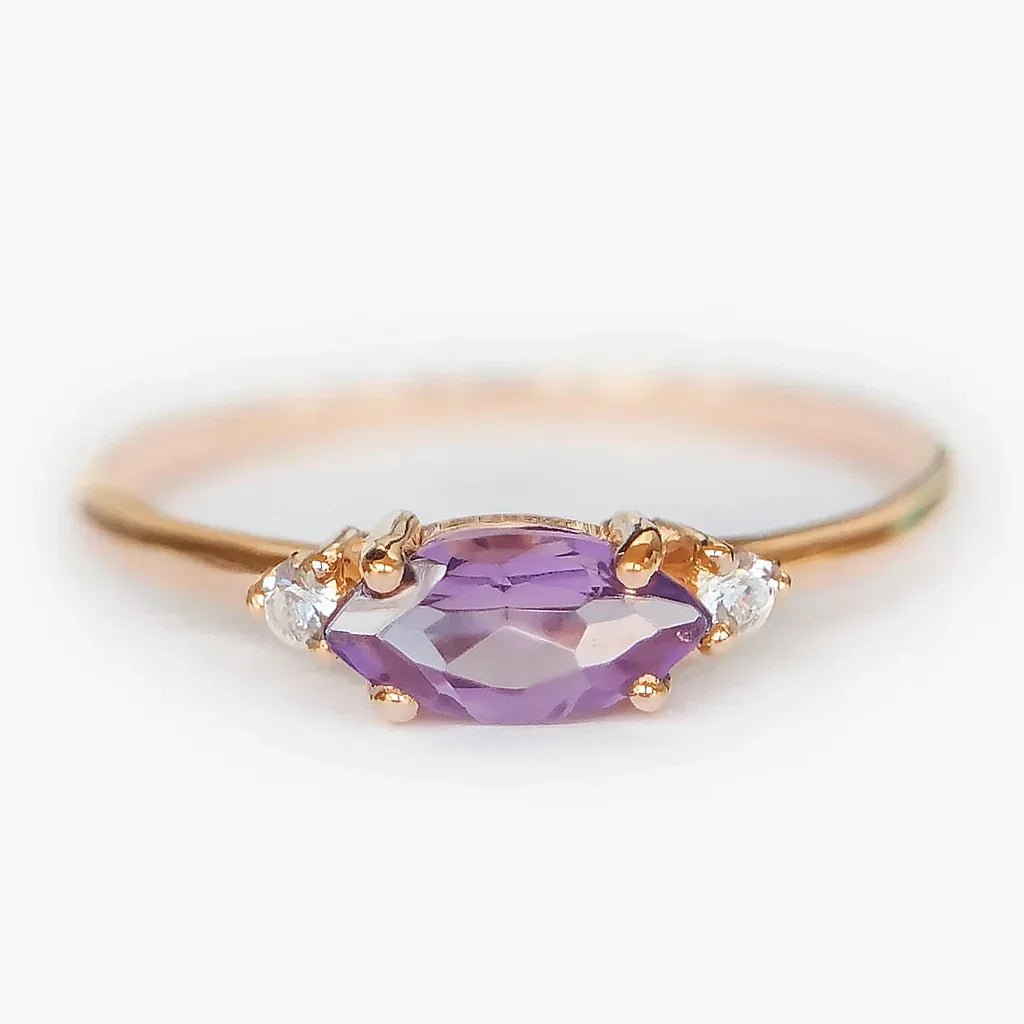 Amethyst Diamond Ring Centaurea - SOVATS