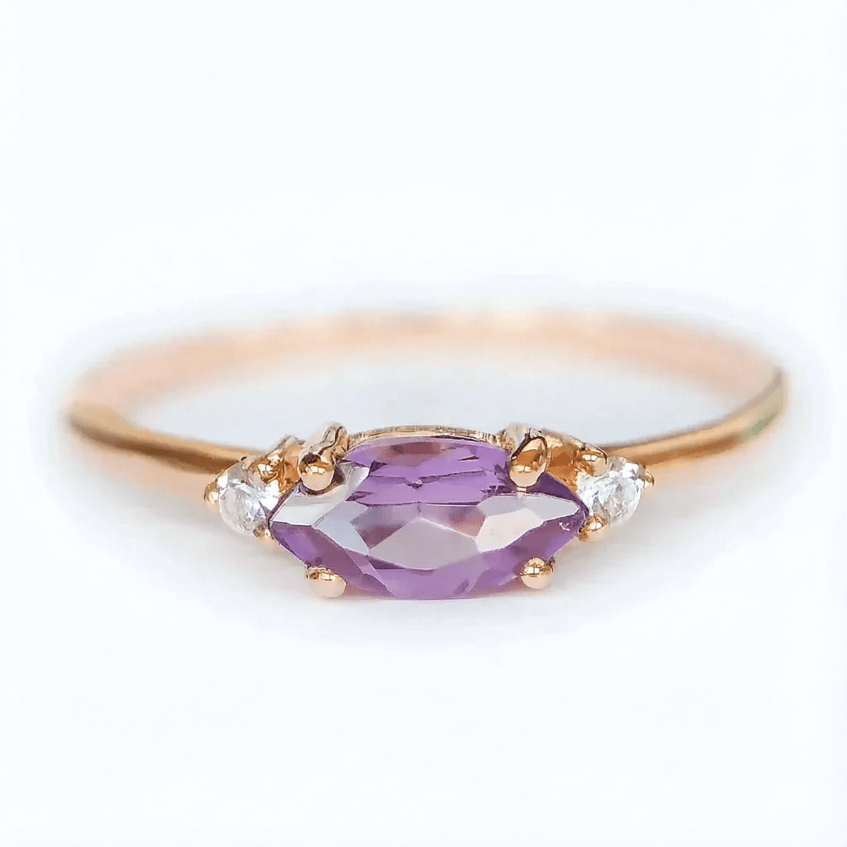 Amethyst Diamond Ring Centaurea - SOVATS