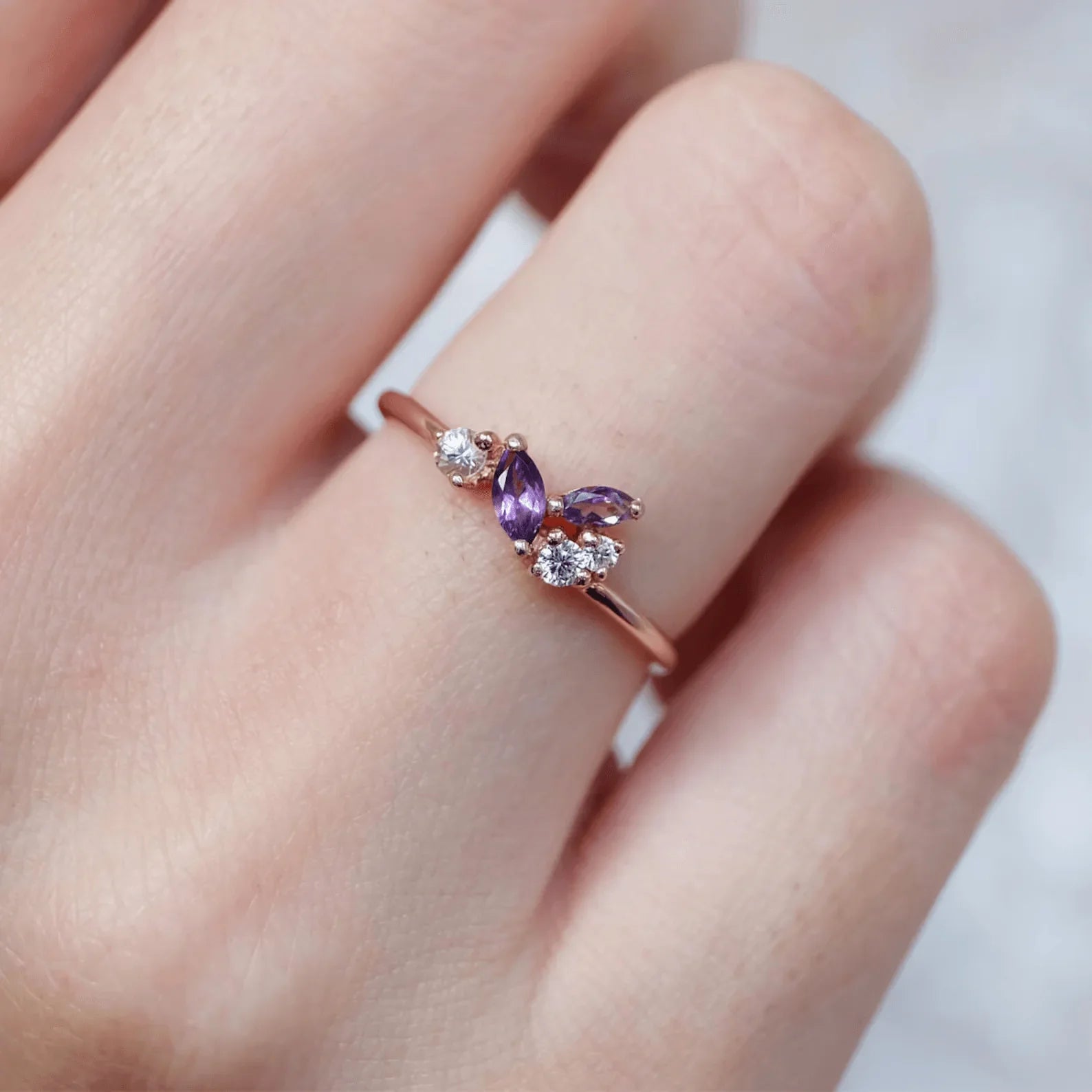 Amethyst Diamond Ring Dewi - SOVATS