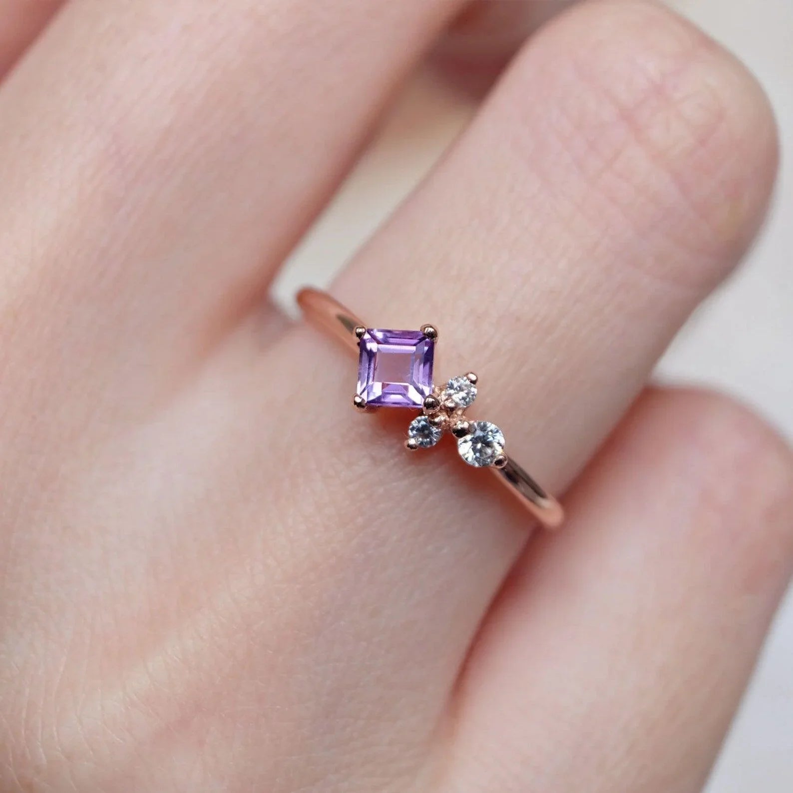 Amethyst Diamond Ring Irelia - SOVATS