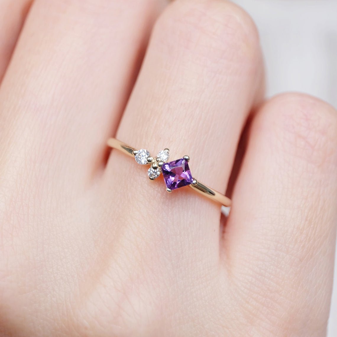 Amethyst Diamond Ring Irelia - SOVATS