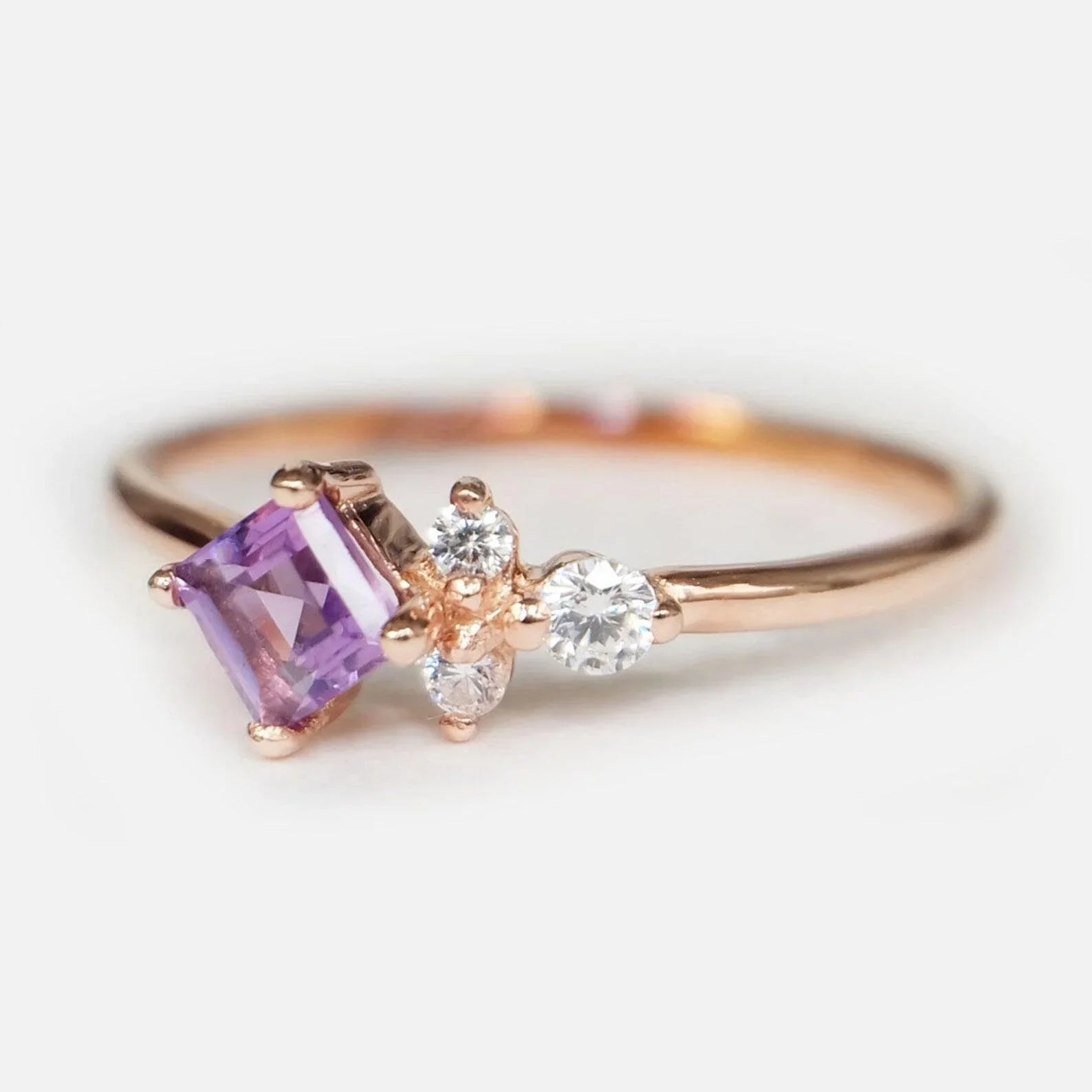 Amethyst Diamond Ring Irelia - SOVATS