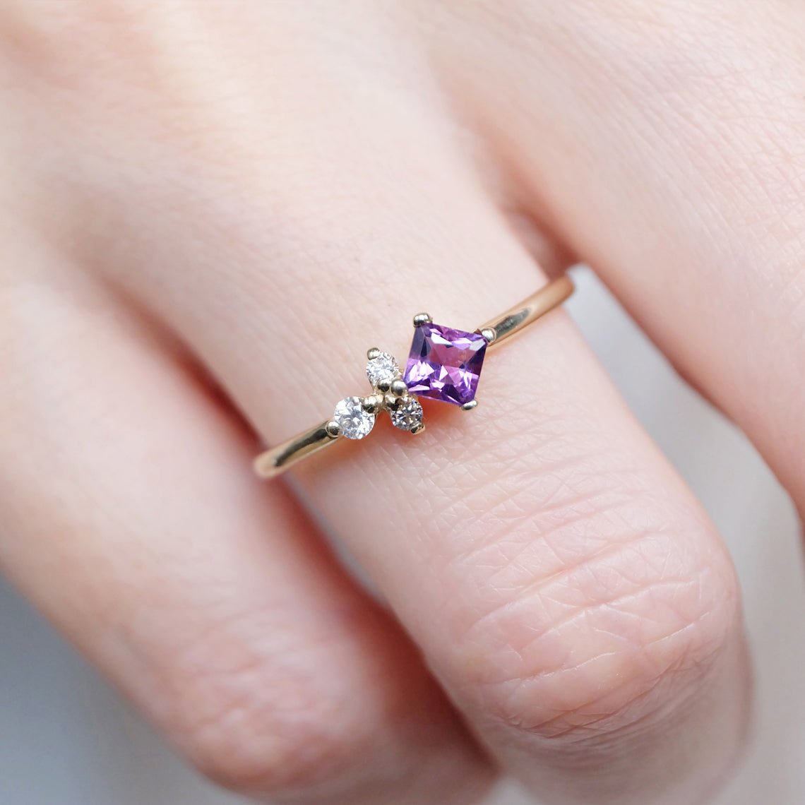 Amethyst Diamond Ring Irelia - SOVATS