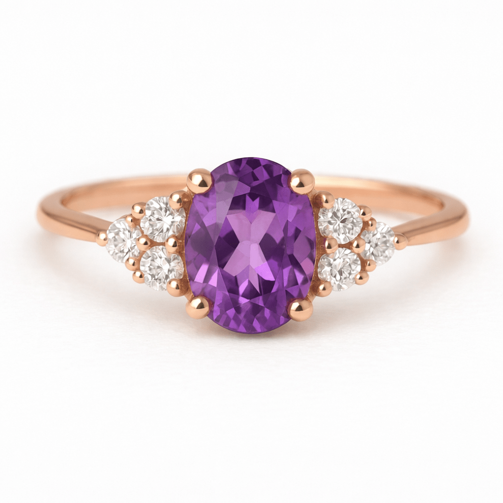 Amethyst Diamond Ring Lyla - SOVATS
