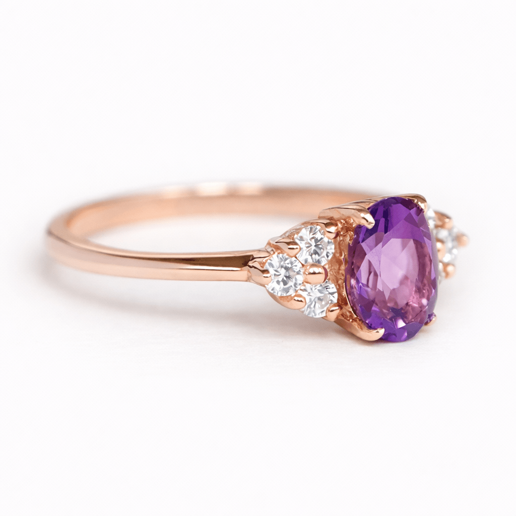 Amethyst Diamond Ring Lyla - SOVATS