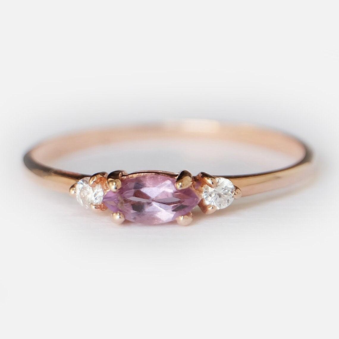 Amethyst Diamond Ring Maria - SOVATS