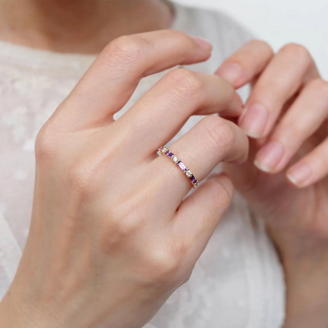 Amethyst Diamond Ring Nada - SOVATS