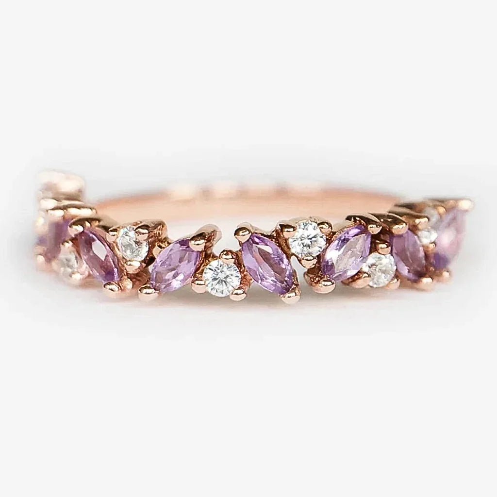 Amethyst Diamond Ring Natalya - SOVATS